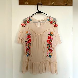 Altard state floral embroidered top.